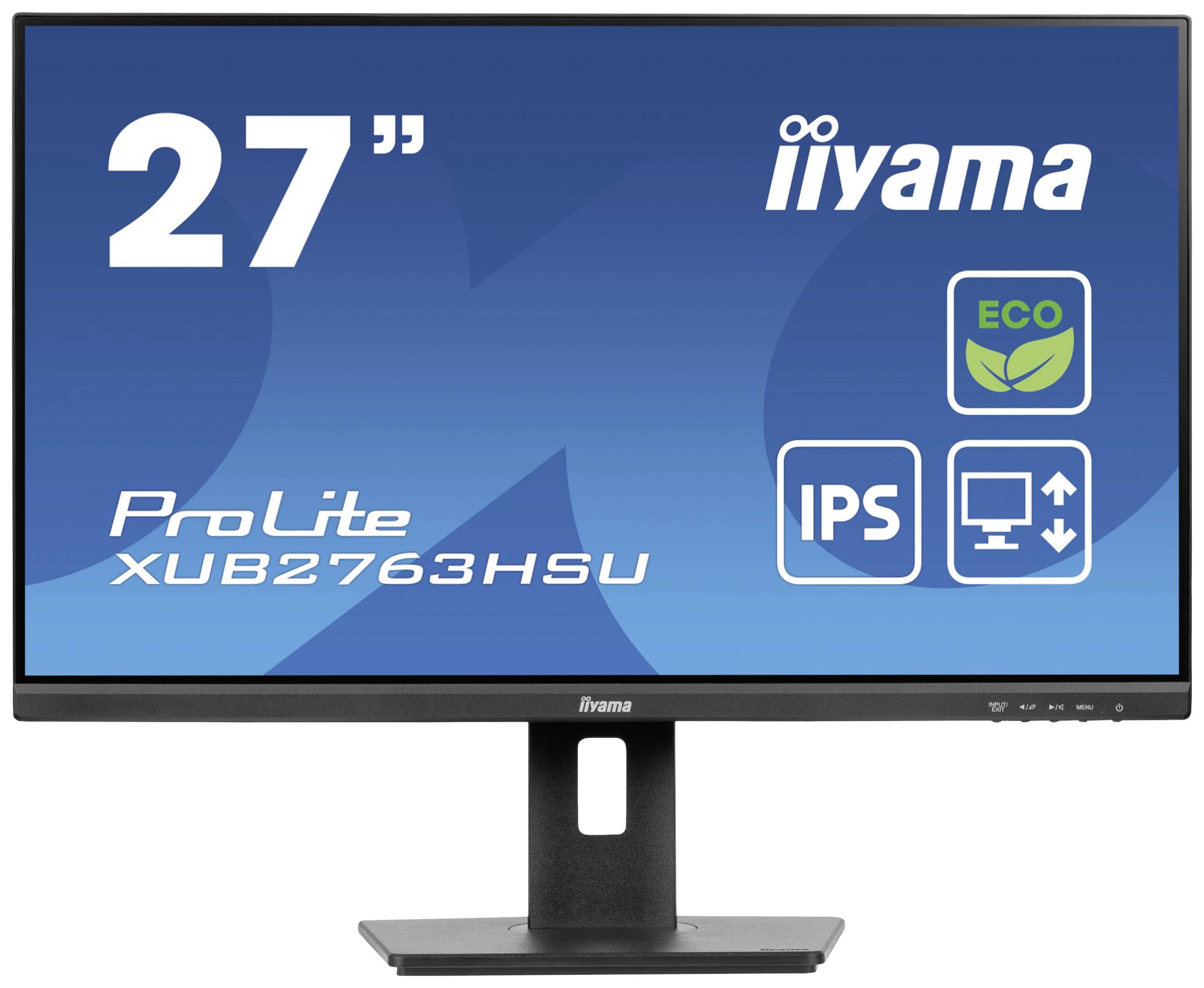 Iiyama ProLite XU2763HSU-B1 LED-Monitor EEK B (A - G) 68.6 cm (27 Zoll) 1920 x 1080 Pixel 16:9 3 ms HDMI®, DisplayPort,