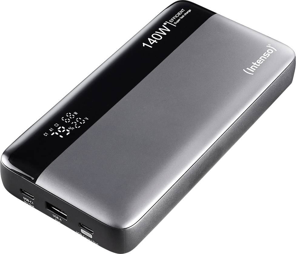 Intenso HE25000 Powerbank 25000 mAh Quick Charge, USB PD LiPo USB-A, USB-C® Schwarz