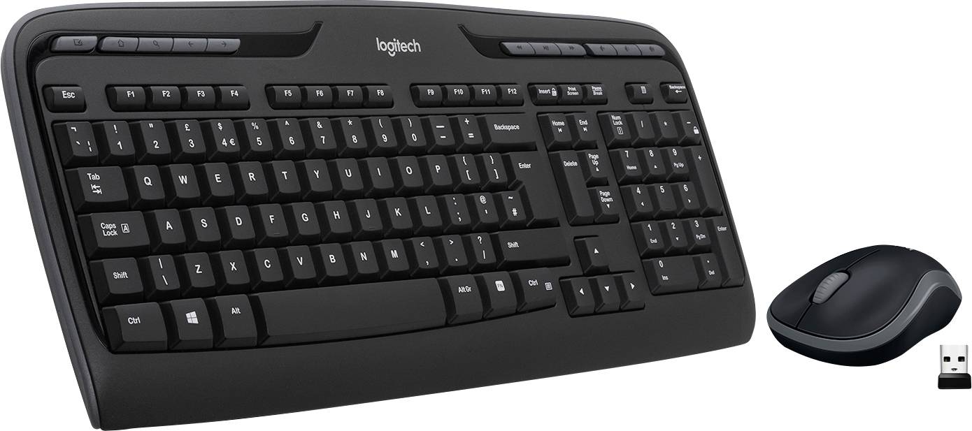 Logitech MK330 Funk Tastatur, Maus-Set Deutsch, QWERTZ Schwarz