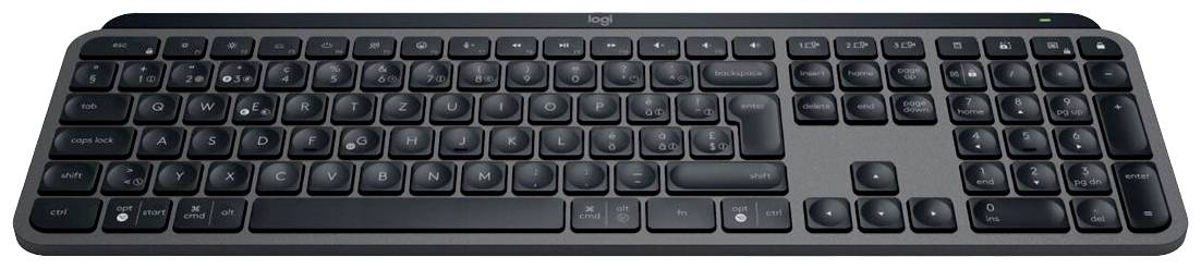 Logitech MX Keys S Bluetooth® Tastatur Deutsch, QWERTZ Graphit Beleuchtet, Ergonomisch, Multipair-Funktion