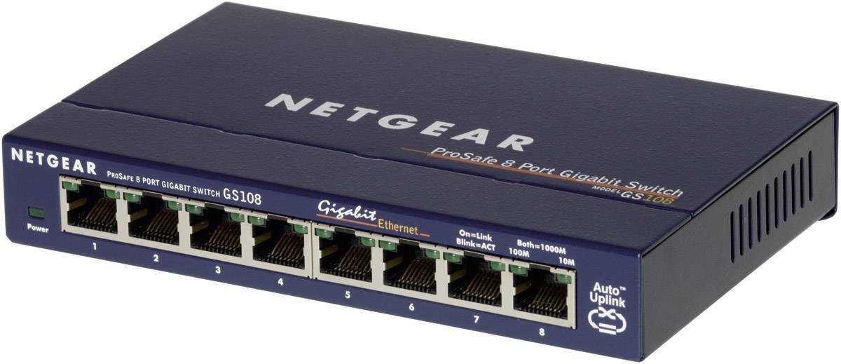 NETGEAR GS108GE Netzwerk Switch 8 Port 1000 MBit/s
