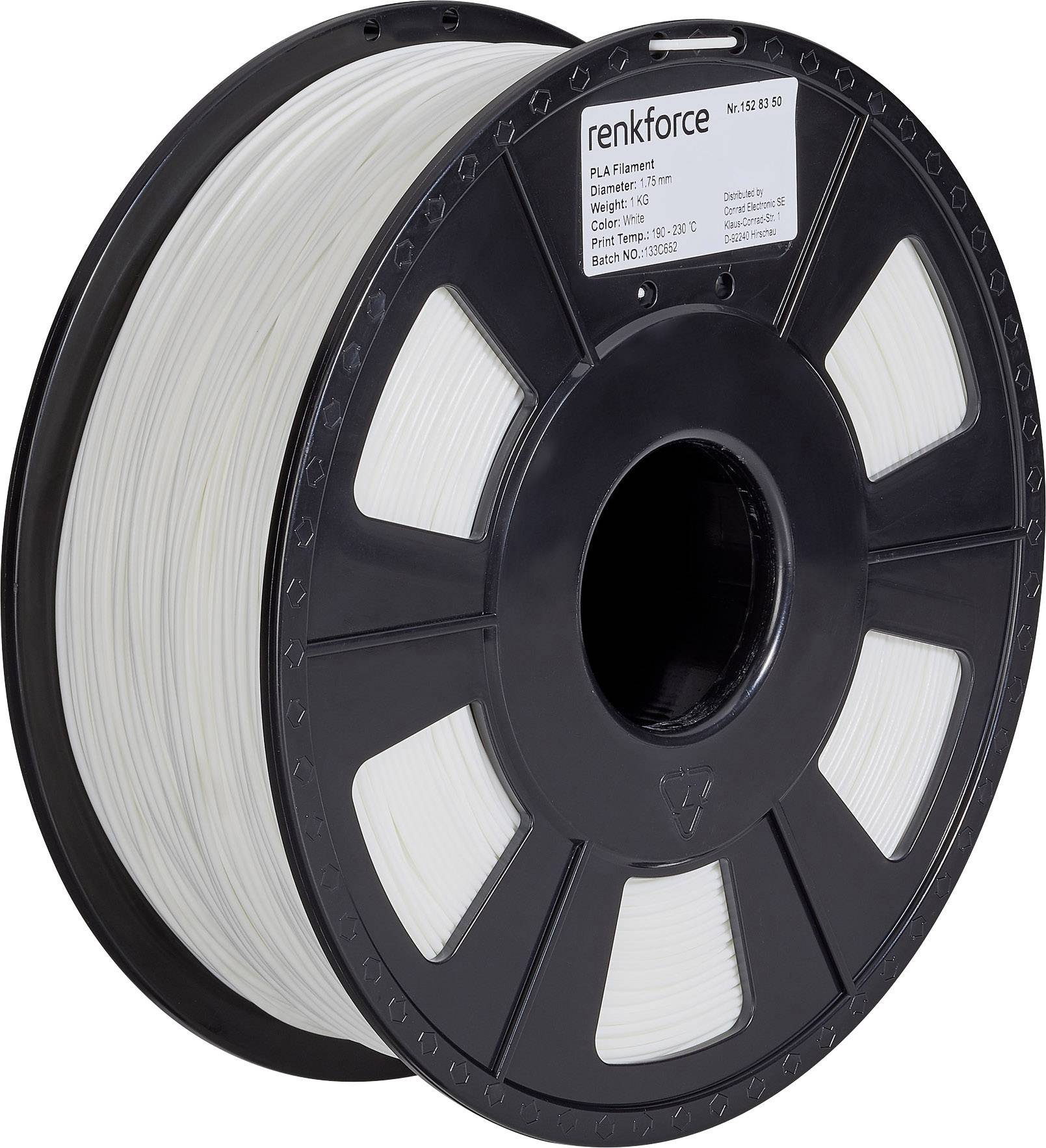 Renkforce RF-4511190 Filament PLA 1.75 mm 1000 g Weiß 1 St.