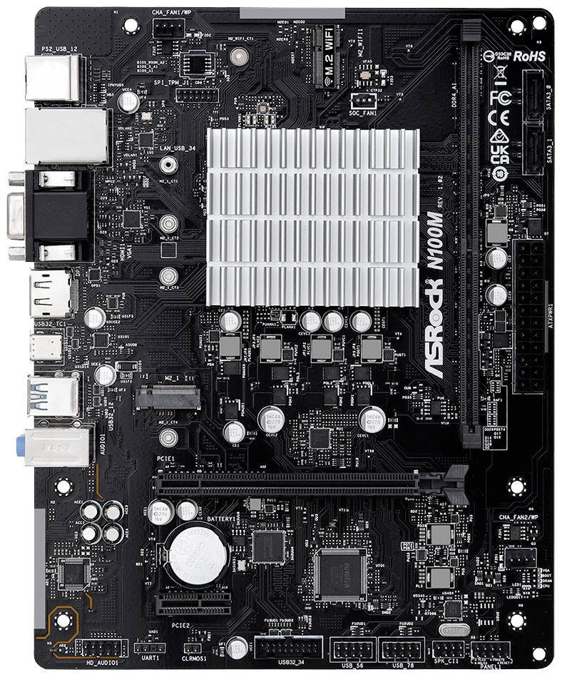ASRock N100M Mainboard mit CPU Sockel (PC) Intel® 1264 Formfaktor (Details) Micro-ATX
