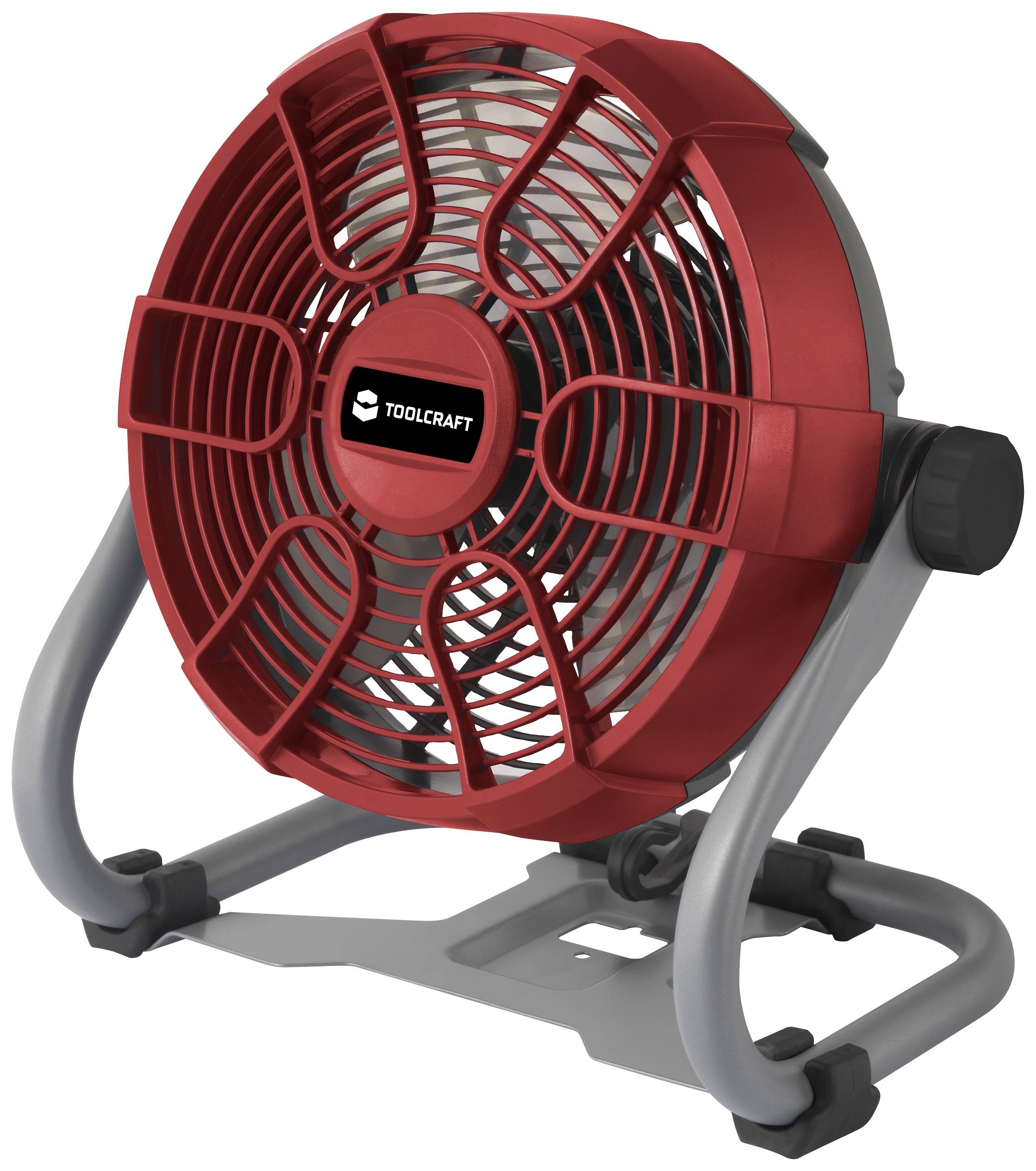 TOOLCRAFT TAWB-200 Akku-Ventilator 26 W (Ø x H) 275 mm x 350 mm Rot, Grau, Schwarz LED-Kontrollleuchte, Akkubetrieb mögl