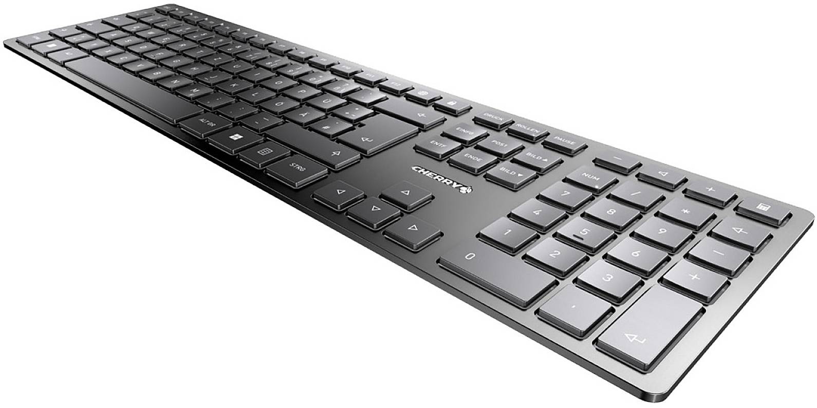 CHERRY KW 9100 SLIM Kabellos Tastatur Deutsch, QWERTZ Schwarz
